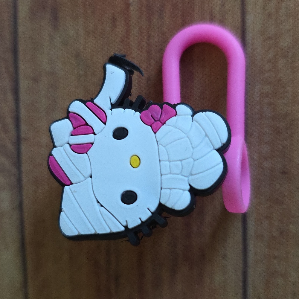 Kitty Cat Mummy Straw Topper Silicone 10mm/0.4 in Cap Accessory